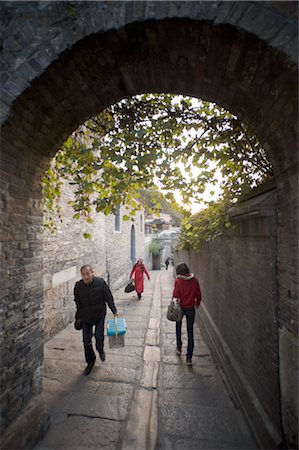 People Walking in Alley, Zhenjiang, Jiangsu, China Stock Photo - Rights-Managed, Code: 700-02700782