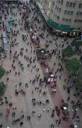 people group high angle view not aerial - Shanghai, China Stock Photo - Rights-Managed, Code: 700-02700822