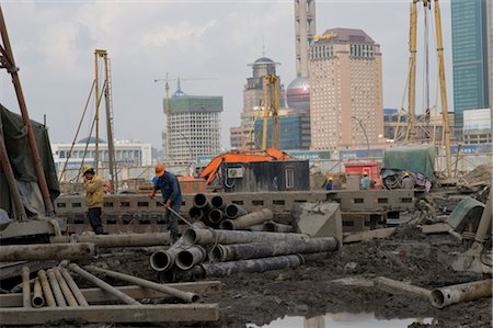 Construction Site, Shanghai, China Fotografie stock - Rights-Managed, Codice: 700-02700830