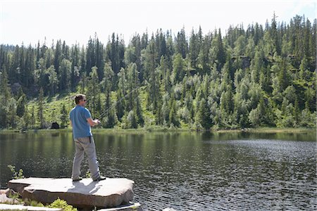 simsearch:841-02945950,k - Man Fishing in Lake, Norway Stock Photo - Rights-Managed, Code: 700-02702601