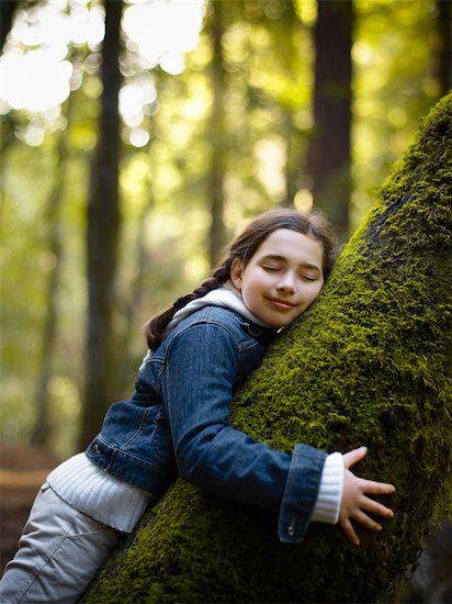 Little Girl Hugging a Mossy Tree, Muir Woods National Monument, California, USA Stock Photo - Premium Rights-Managed, Artist: Matthew Plexman, Image code: 700-02702617
