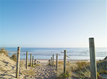 picture of land beach resort - Steps Leading to the Beach, Mt Maunganui, Bay of Plenty, North Island, New Zealand Stock Photo - Rights-Managed, Code: 700-02723159