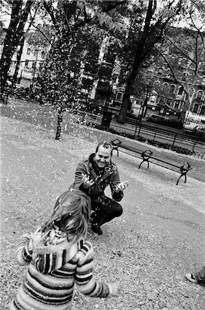 family outdoors black and white - Father and Daughter, Brooklyn, New York City, New York, USA Stock Photo - Rights-Managed, Code: 700-02738757