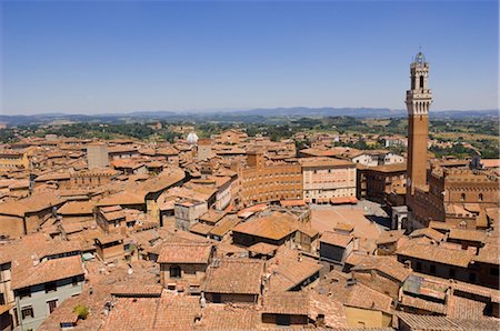 Torre del Mangia, Siena, Tuscany, Italy Foto de stock - Con derechos protegidos, Código: 700-02738839