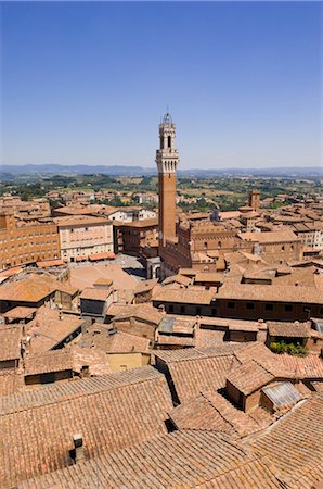 siena city - Torre del Mangia, Siena, Tuscany, Italy Stock Photo - Rights-Managed, Code: 700-02738840