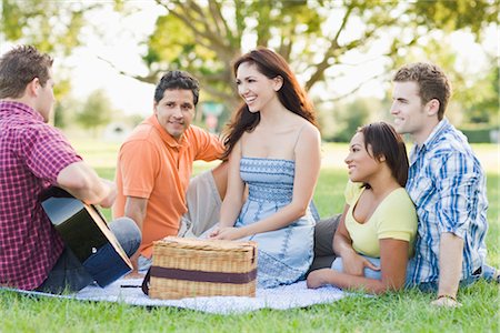 friends guitar outside - Group of Friends Outdoors Stock Photo - Rights-Managed, Code: 700-02757106