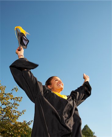 female graduate - Mature Female Graduate Celebrating Stock Photo - Rights-Managed, Code: 700-02757219
