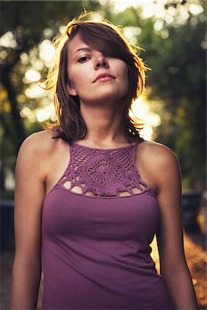 savannah sunset - Portrait of Young Woman Stock Photo - Rights-Managed, Code: 700-02786841