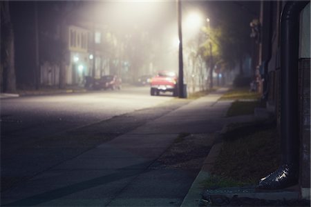 street neighbourhood north america - Street at Night in Savannah, Georgia, USA Stock Photo - Rights-Managed, Code: 700-02786854