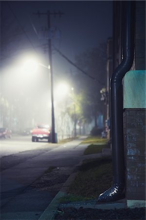 Street at Night in Savannah, Georgia, USA Stock Photo - Rights-Managed, Code: 700-02786855