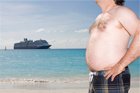 Man on Beach, Bahamas Foto de stock - Con derechos protegidos, Código: 700-02798014