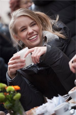 rome cafe - Woman at Cafe Stock Photo - Rights-Managed, Code: 700-02798123