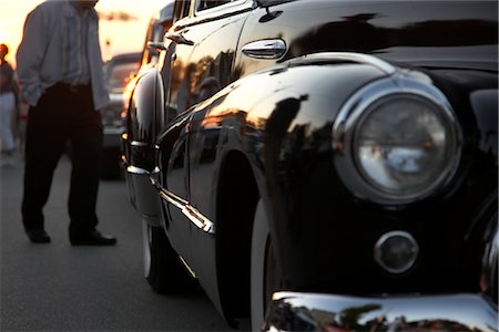 parked car in parking lot - Antique Car Show at Sunset, Southampton, Ontario, Canada Stock Photo - Rights-Managed, Code: 700-02791668