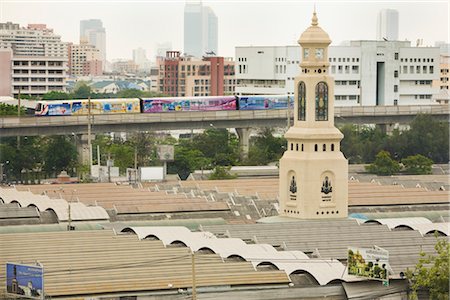 Tour de l'horloge au marché du week-end de Chatuchak, Bangkok, Thaïlande Photographie de stock - Rights-Managed, Code: 700-02828437