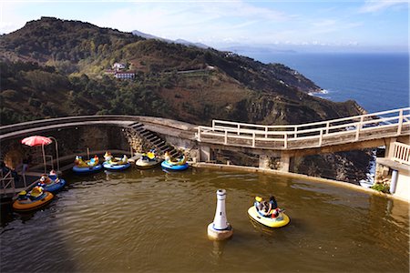 Amusement Park, Monte Igueldo, San Sebastian, Gipuzkoa, Basque Country, Spain Foto de stock - Direito Controlado, Número: 700-02834066