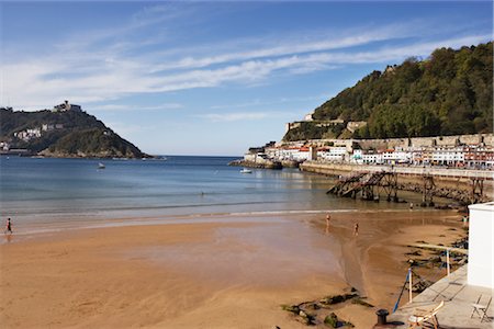 Beach, San Sebastian, Gipuzkoa, Basque Country, Spain Foto de stock - Direito Controlado, Número: 700-02834069