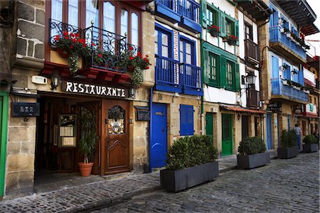 spanish exterior paint colors - Buildings, San Nicolas, Basque Country, Spain Stock Photo - Rights-Managed, Code: 700-02834083