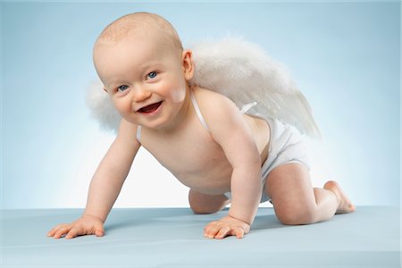 Baby Dressed as Angel Stock Photo - Rights-Managed, Code: 700-02832953