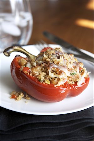 roasted bean - Close-up of Stuffed Pepper Stock Photo - Rights-Managed, Code: 700-02833235