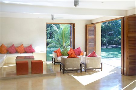 expensive modern house - Interior of The March House, Mal Pais, Nicoya Peninsula, Costa Rica Stock Photo - Rights-Managed, Code: 700-02833476