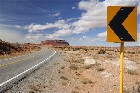 road desert nobody - Highway 163, Monument Valley, Navajo Tribal Park, Arizona, USA Stock Photo - Rights-Managed, Code: 700-02887034