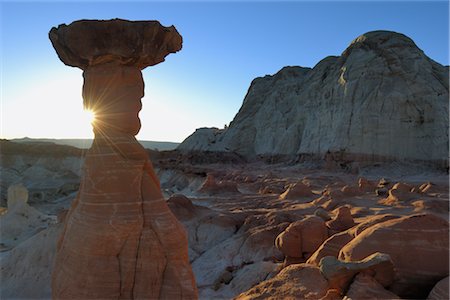 Toadstool Hoodoo, Grand Staircase-Escalante National Monument, Utah, USA Stock Photo - Rights-Managed, Code: 700-02887032