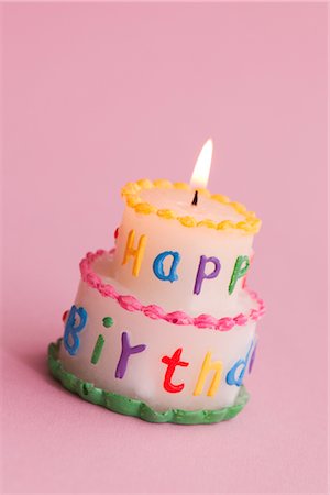 Birthday Cake Candle Foto de stock - Con derechos protegidos, Código: 700-02903775