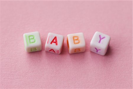 del bebè - Alphabet Cubes Spelling Baby Fotografie stock - Rights-Managed, Codice: 700-02903786