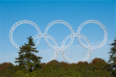 2010 Olympic Rings, Vancouver International Airport, Vancouver, British Columbia, Canada Foto de stock - Con derechos protegidos, Código: 700-02912172