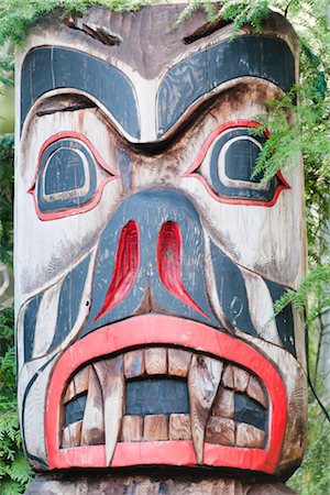 Mât totémique, Vancouver, Colombie-Britannique, Canada Photographie de stock - Rights-Managed, Code: 700-02912185
