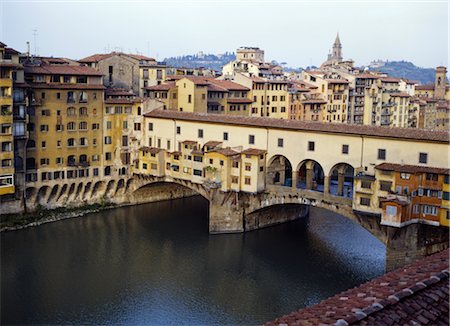 Ponte Vecchio and the Arno River, Florence, Tuscany, Italy Stock Photo - Rights-Managed, Code: 700-02912267