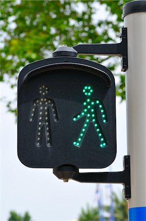 pedestrian sign - Walk Sign Stock Photo - Rights-Managed, Code: 700-02912541