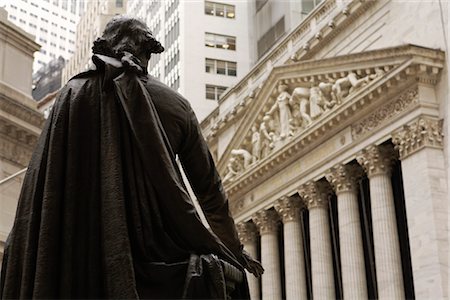 George Washington Statue, New York Stock Exchange, Manhattan, New York, New York, USA Foto de stock - Con derechos protegidos, Código: 700-02912889