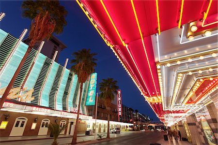 Downtown Las Vegas at Night, Nevada, USA Stock Photo - Rights-Managed, Code: 700-02913171