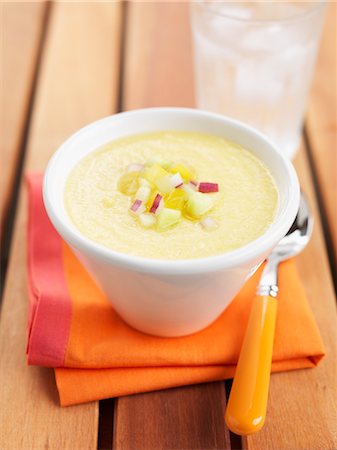 dinner in water - Gazpacho Stock Photo - Rights-Managed, Code: 700-02935589