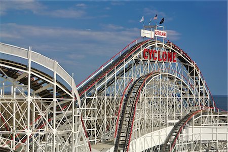 funfair fairground - Coney Island Cyclone, Astroland Amusement Park, Coney Island, Brooklyn, New York, New York, USA Stock Photo - Rights-Managed, Code: 700-02957705