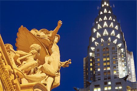 Grand Central Terminal and Chrysler Building, Manhattan, New York, New York, USA Stock Photo - Rights-Managed, Code: 700-02957717