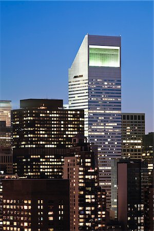 exterior office at night - Citicorp Building, Midtown Manhattan, New York, New York, USA Stock Photo - Rights-Managed, Code: 700-02957720