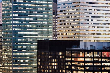 exterior office at night - Midtown Manhattan, New York, New York, USA Stock Photo - Rights-Managed, Code: 700-02957737