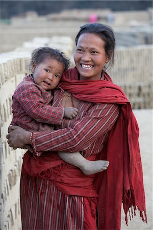 Mère et bébé à Chapagaon, Népal Photographie de stock - Rights-Managed, Code: 700-02957842