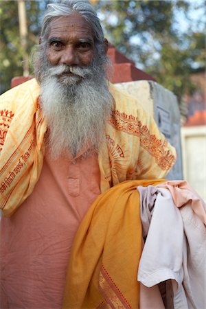 robe (draped garment) - Portrait of Man, Rishikesh, Uttarakhand, India Stock Photo - Rights-Managed, Code: 700-02957971