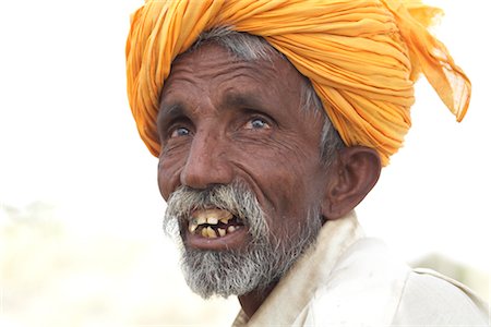 Portrait of Man, Thar Desert, Rajasthan, India Foto de stock - Con derechos protegidos, Código: 700-02958002