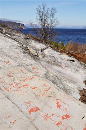 prehistórico - Prehistoric Rock Carvings, Alta, Norway Foto de stock - Con derechos protegidos, Código: 700-02967619