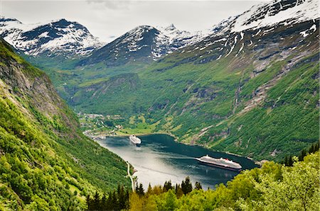 Cruise Ships, Geirangerfjorden, Norway Stock Photo - Rights-Managed, Code: 700-02967672