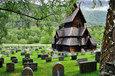 exterior (outer side or surface of something) - Borgund Stave Church, Borgund, Sogn og Fjordane, Norvège Photographie de stock - Rights-Managed, Code: 700-02967680