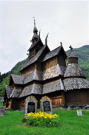 Borgund Stave Church, Borgund, Sogn og Fjordane, Norvège Photographie de stock - Rights-Managed, Code: 700-02967683