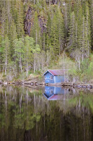 Cabane de pêcheur, Borge-fjellet, Norvège Photographie de stock - Rights-Managed, Code: 700-02967729