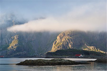 Fog near Henningsvaer, Lofoten, Norway Stock Photo - Rights-Managed, Code: 700-02967722