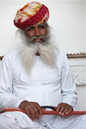 Portrait of Man, Meherangarh, Jodhpur, Rajasthan, India Stock Photo - Rights-Managed, Code: 700-02973005