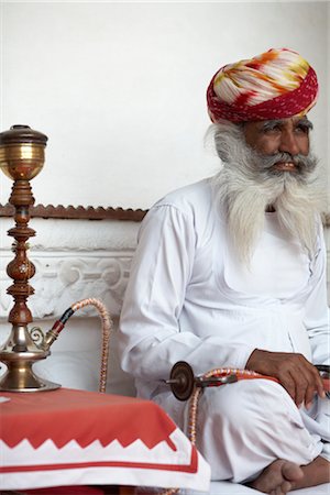 Portrait d'homme Meherangarh, Jodhpur, Rajasthan, Inde Photographie de stock - Rights-Managed, Code: 700-02973006